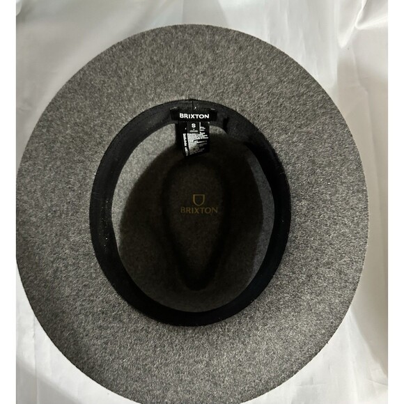 Brixton Unisex Welsey Fedora Hat Dark Gray Wool Size S Adjustable Band main image 5